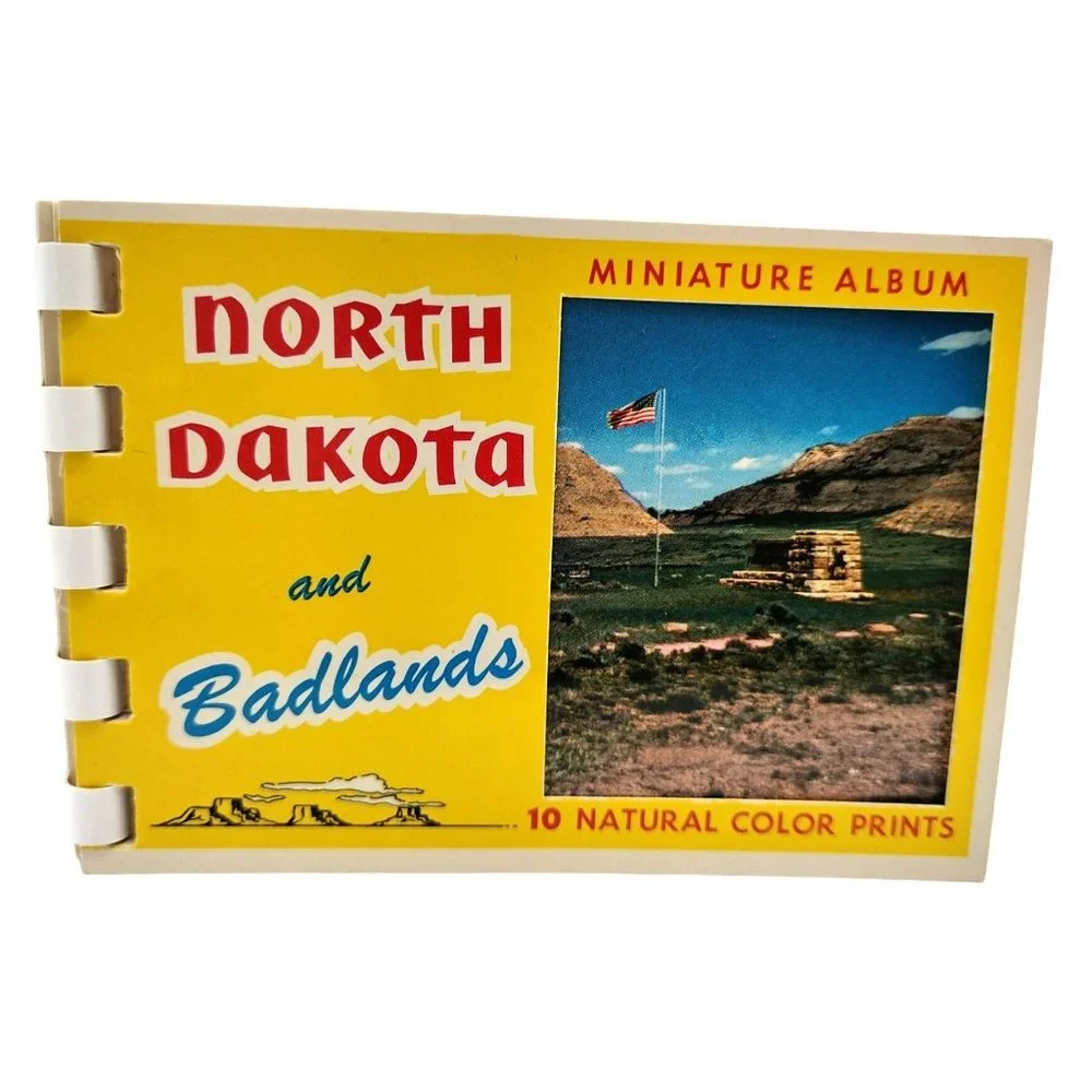 North Dakota & Badlands Miniature Album 10 Color Prints Mirro-Krome HS Crocker